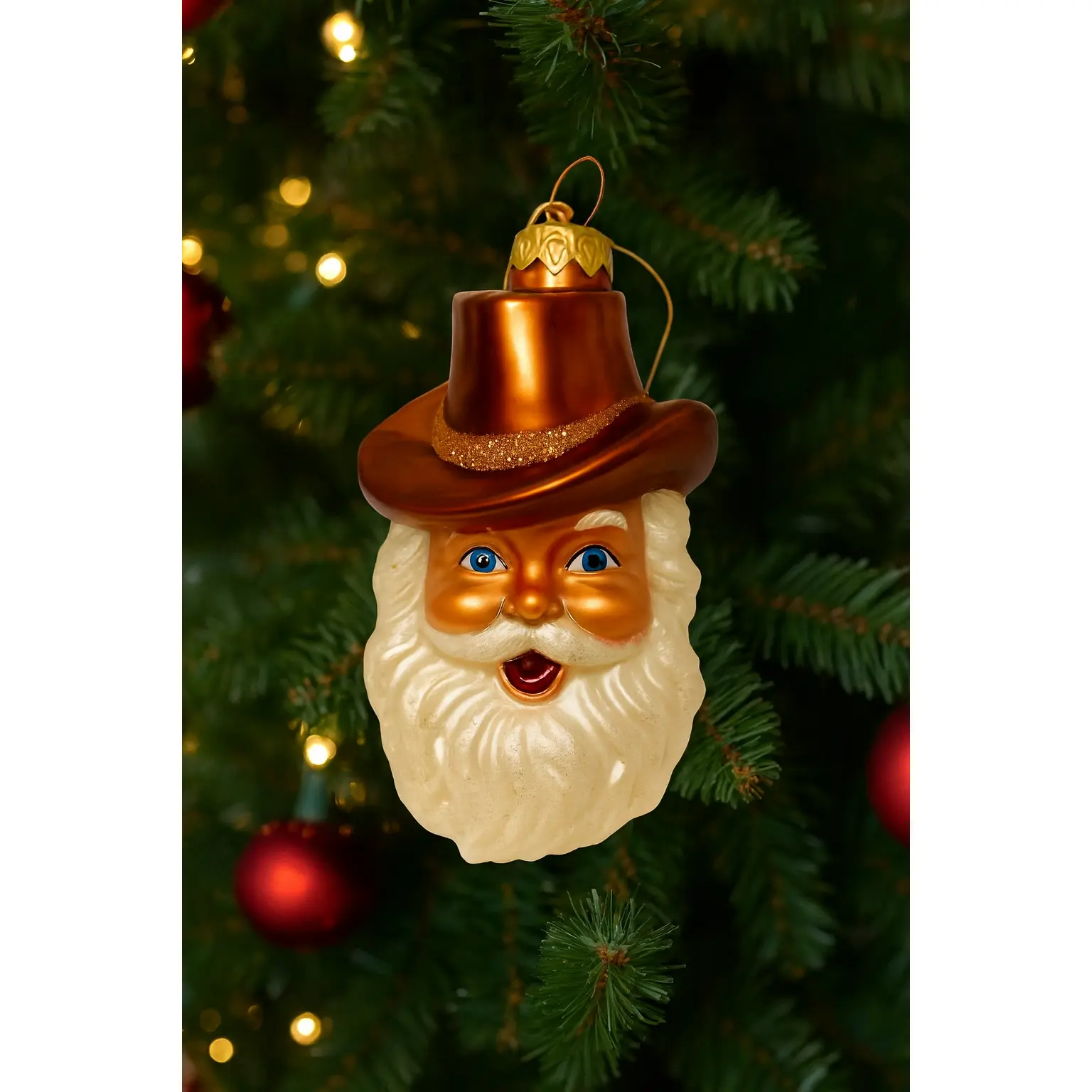 Vintage Cowboy Santa Ornament - Christmas Ornament 2025
