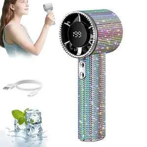 USB Rechargeable Outdoor Fan with Large Capacity Battery, Long-Lasting Portable Summer Cooler, Ideal for Outdoor Use, Cooling Personal Fan, Travel Fan
