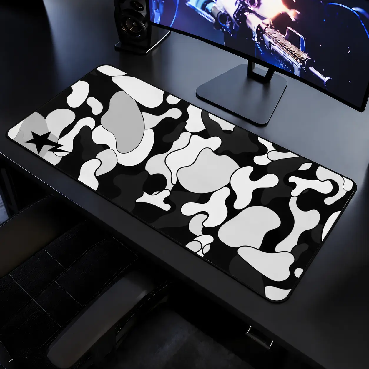 White Camo Extra Large Hypebeast Desk Mat Keyboard Mouse Pad | E-Sports Desk Mat | Desk Decor for Gamers | Boys' Rooms Gift large mousepad 2