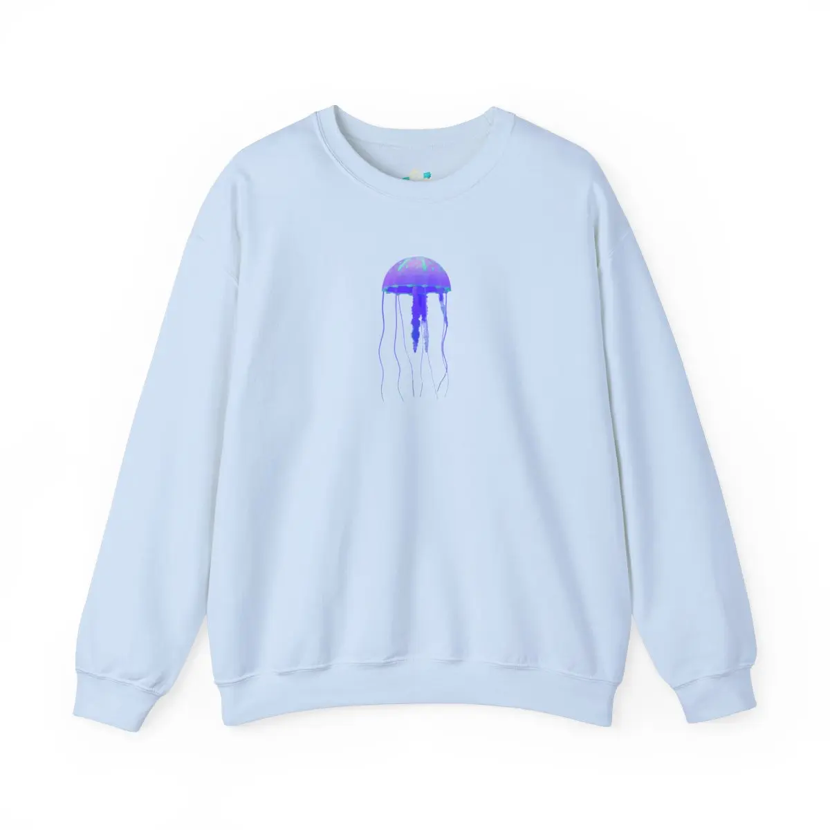 Ocean Jellyfish Sweatshirt, Unisex Pullover Jumper, Purple Blue Sea Life Sweater, Nautical Clothing, Beach Nature Top Casual Classic