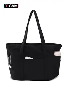 Women's Large Capacity Travel Commuter Tote Bag, Essential Zippered Handbag Lightweight Work Bag with Top Handle, Ideal for Work & Vacation Use