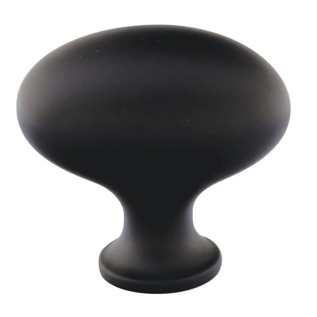Emtek 86016US19 Egg 1.25 in. Cabinet Knob, Flat Black