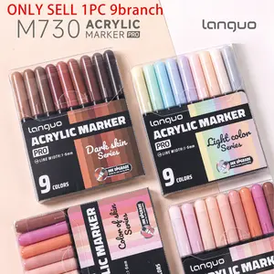 Languo Super Stackable Acrylic Markers PRO High-Capacity Ink Acrylic Markers Acrylic Felt Felt Staining Alcohol Markers Art Supplies Soft Tip 1-5mm Adjustable Thickness for Painting, Writing, Marking, DIY... Fabric Storage Bag Design for Easy Storage and