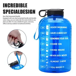 1 Gallon Portable Sports Water Bottle Leakproof Water Cup Drink Bottle Fitness Gym Outdoor Camping Bike Bottle