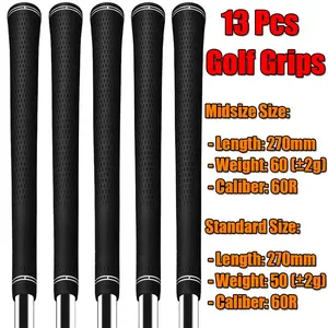 13 Pcs Golf Grips Rubber Non-Slip Golf Club Grip Anti-Slip Grip Standard Midsize