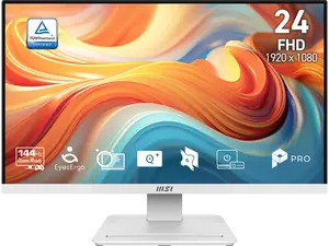 MSI 24 inch Full HD 144Hz AMD FreeSync 1ms White FHD Computer Monitor for both work and gaming with phone accessories stand PRO MP241W E14V