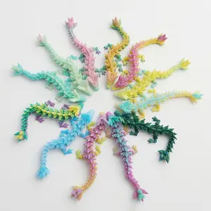 Crystal Dragon Ornament, 1pc/5pcs/10pcs, 3D Printed Decorative Piece, Home Decor Ornaments, Perfect Gift for Christmas & Holidays, Ideal for Home Decoration