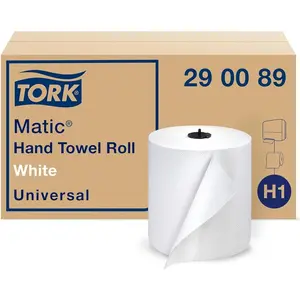 Matic paper hand towel roll white h1 universal 100 recycled fiber 6 rolls x 700 ft