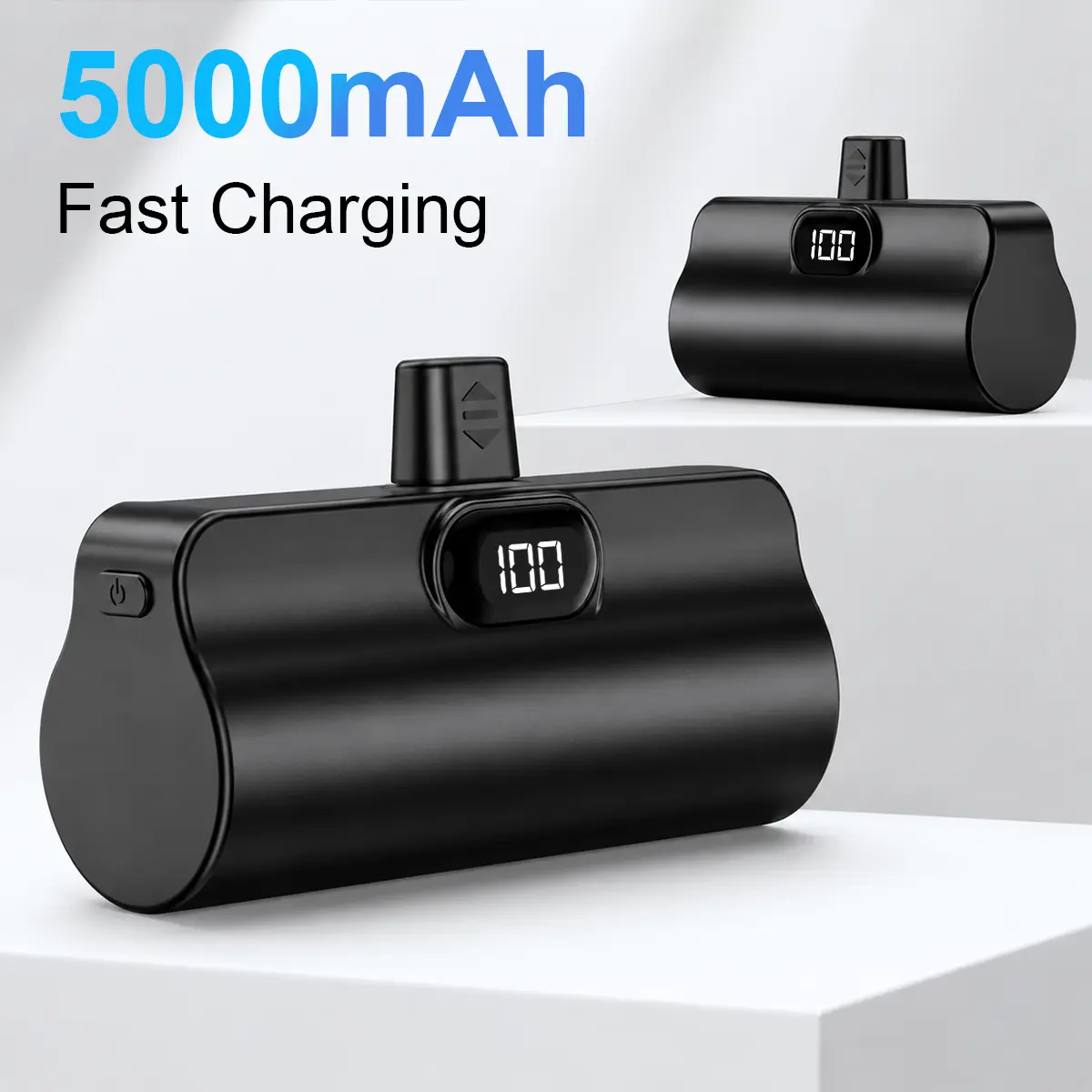 5000mAh Mini Portable Charger - Ultra-Compact Pocket-Sized Mobile Power Bank, Quick Charge USB Backup Battery for iPhone 14/13/12 Pro Max, iPad Pro, Samsung/Android Devices, Mobile Phone Accessories Digital Smartphone, Single Port Black