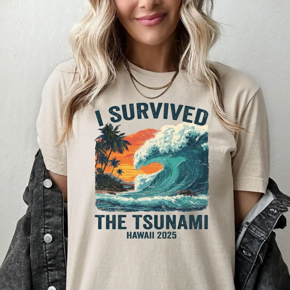 I Survived The Tsunami Hawaii 2025 Shirt, Pray For Hawaii Shirt, Tsunami Warning Tee, Tsunami Warning Shirt, Hawaii Tsunami