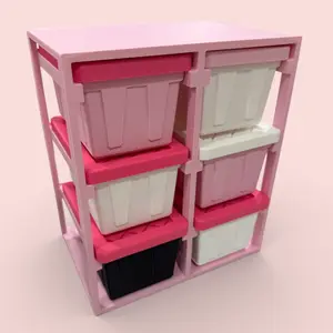 Special Pink Edition Mini Tote Bins and Shelf