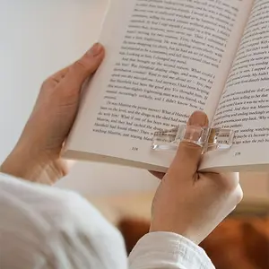 Clear Acrylic Thumb Book Supporter - Book Page Expander Bookmark