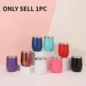 12oz Stainless Steel Insulated Travel Mug, Creative High-End U-Shaped Eggshell Design, Durable Heat Retention Cup for Daily Use, Insulated Travel Tumbler