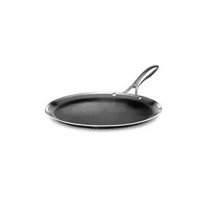 HexClad Hybrid Nonstick 12-Inch Griddle Pan, Stay-Cool Handle, Dishwasher-Friendly, Oven-Safe Up to 900°F, Induction Ready, Compatible with All Cooktops