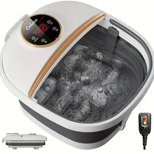 Foot Spa Bath Massager with Heat, Epsom Salt,Bubbles, Vibration and Red Light, Tub for Stress Relief,Foot Soaker Gifts for Men Mom