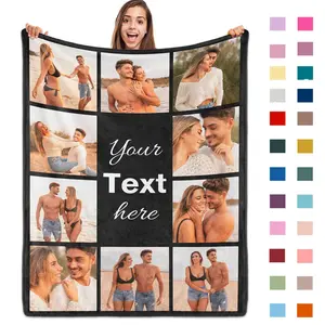 Custom Blanket with Picture, Personalized Blanket with Pthotos, Customized Photo Blanket Birthday Christmas Day Gifts for Adult Dad Mom Husband Boyfriend Wife