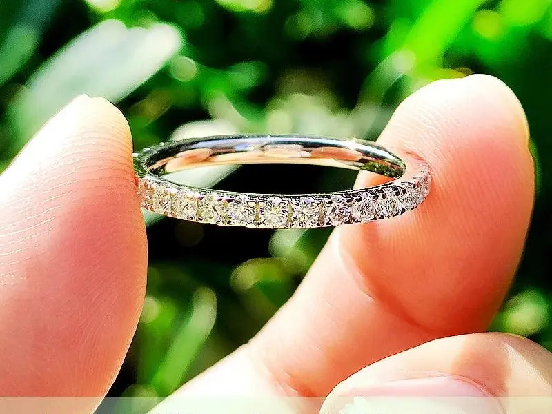 Moissanite Eternity Band Ring