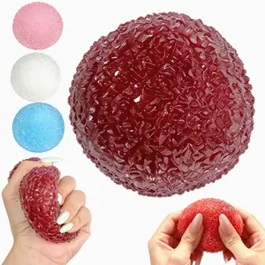 6cm Rustling Squishy Fidget Toy Crystal Mochi Ball Squishies, Soft Stress Relief Fidget, Contains Sand, Produces A Rustling Sound , Stress Relief Gadgets, Fun Teen Girl Gifts Soft Stress Relief Fidget Sensory Grippie Set for Relaxation and Gift Giving-MM