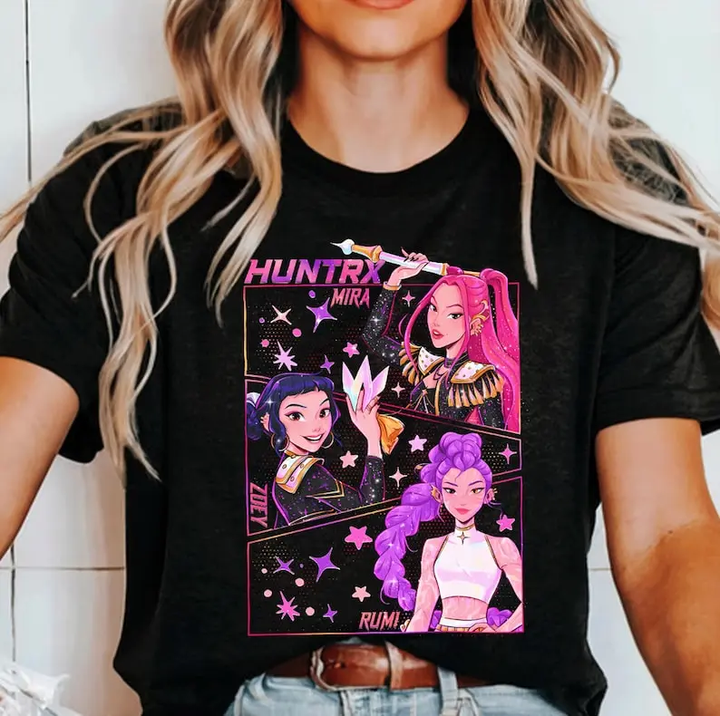 [SALE UP TO 30%]Huntrix T Shirt, Demon Hunters Shirt, Huntrix Girls T Shirt, Mira Rumi Joey Shirt