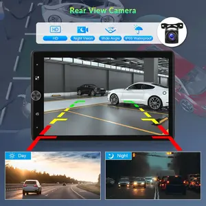 10.4" Single Din Touchscreen Car Stereo with True Wireless CarPlay, Android Auto, Wireless Play, Bluetooth, Mirror Link, FM Radio, Subwoofer, SWC, Adjustable Settings, Backup Camera