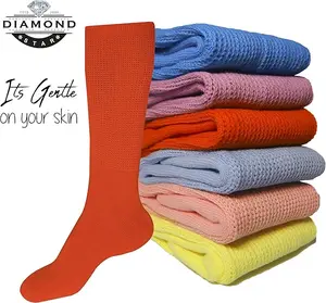 DIAMOND STAR Diabetic Socks, Non-Binding Circulatory Cushion Cotton Crew Diabetic Socks for Women 6 Pairs
