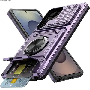 Shockproof Smartphone Phone Case with Card Slot, Phone Protective Cover, Phone Accessory Protector Compatible with Samsung Galaxy S25 Ultra S24 Ultra S23 Ultra A16 A15 A14 A25 A26 A35 A36 A55 A56 5G, Casing, Protection