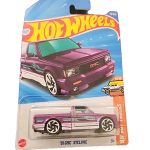 Hot Wheels 1991 GMC Syclone Purple Diecast Truck Model 116/250 Hot Wheels Series Collectible Toy Car