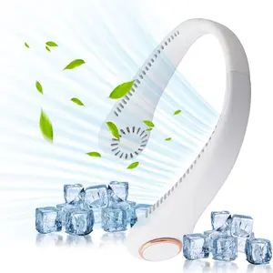 Bladeless Neck Fan, Portable Cooling Personal Fan, USB Wearable Neck Fan Rechargeable, 3-Speed Adjustable, Faster Cooling, Ultra-quiet, Suitable For Home, Suitable For Indoor And Outdoor Use， Birthday Gifts for Men Women, Fan Multifunction Air Circulation