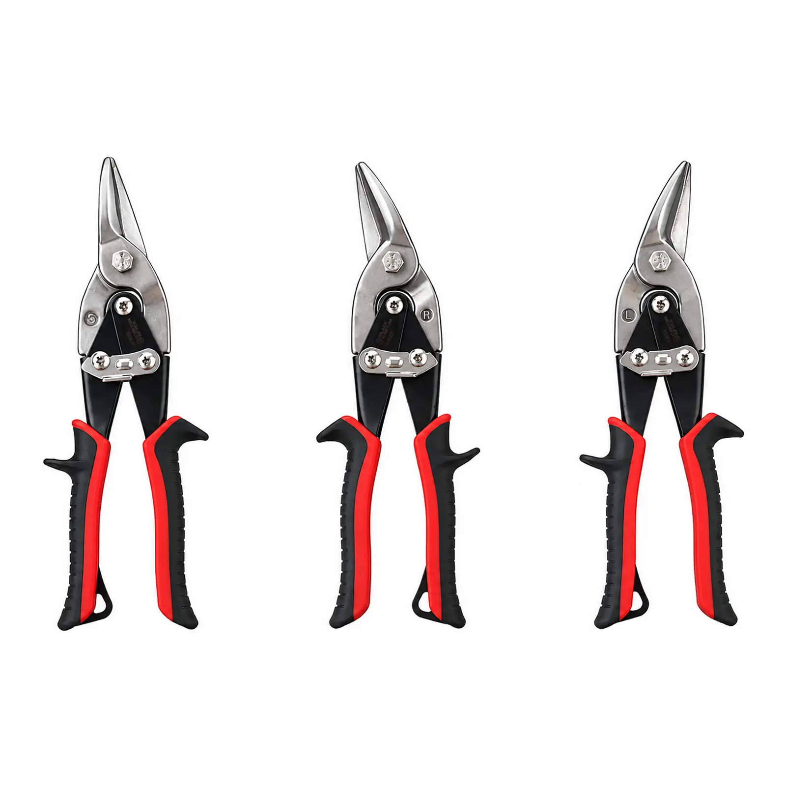 BLACK CANYON 10 Inch 3-in-1 Aviation Tin Snips Straight Cutting Shears Sheet Metal Aluminum Gutter Cutting Tool for Home DIY Construction