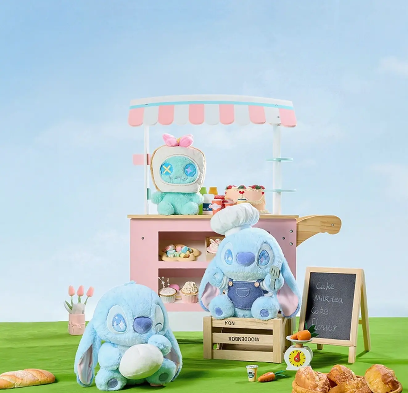 Disney Stitch Food Party Collection: Adorable Chef Stitch Plush Doll Cuddly Seated Figure Holding Steamed Buns, Perfect Gift for Her & Cute Decor, Holiday & Holiday Haul#Summervibes