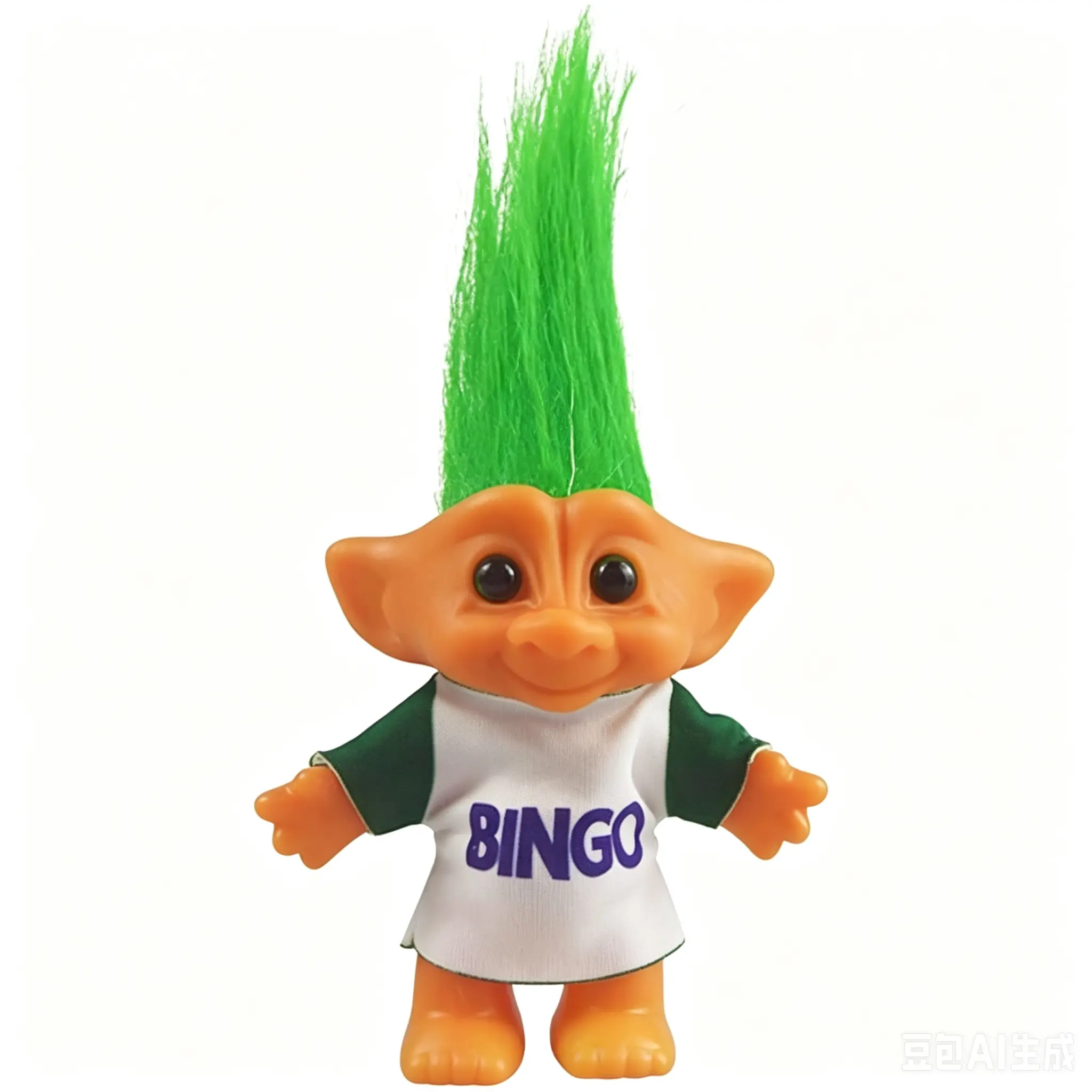 YINTLILOCN 7.5" Tall Vintage Lucky Troll Doll, Christmas Retro Collectible Figurine for Troll Dolls Collections, PVC-Free Statues & Bobbleheads, Colorful Hair Classic Toy for Holiday Gifts