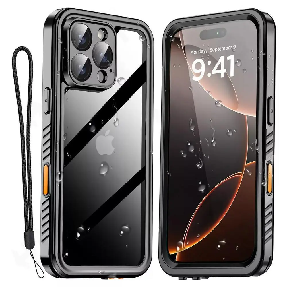 IP68 Waterproof Metal Aluminum Casing for iPhone 16/15/14/13/12/11 Pro Max, XR, XS Plus (2024) - Luxury Underwater Cover for Adult Smartphone, Handheld Devices