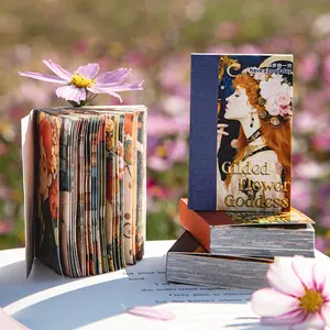 Vintage Flower Goddess Sticker Book, Art Stickers, Floral Pattern Sticker, Creative Hand Account Scrapbook Decor, DIY Paper Craft Album, Diary Card Set