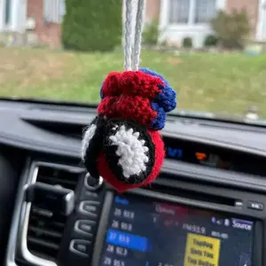 Crochet Spider  Rear View Mirror  Accessories Cute Rearview Ornament  Decor Charm  Interior Hanger for Men Son Women