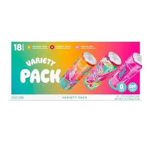 Alani Nu Energy Drink, Variety Pack, 12 fl. oz., 18 pk. Orange Kiss Cherry Twist Pink Slush