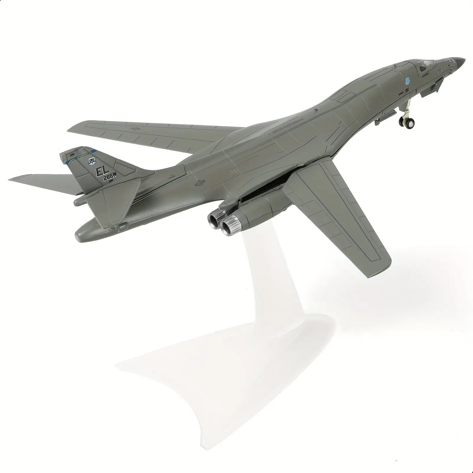 1/200 Scale Diecast B-1B Lancer Strategic Bomber Model Aircraft, U.S. Air Force Ellsworth AFB 28 Bomb Spring Collectible Diecast Toys, Metal Cast, Pre-Assembled, 8.7*8.13*2.23 in, 0.42 lbs, Fine Details, Poseable Display, 12-Month Warranty for Collectors,