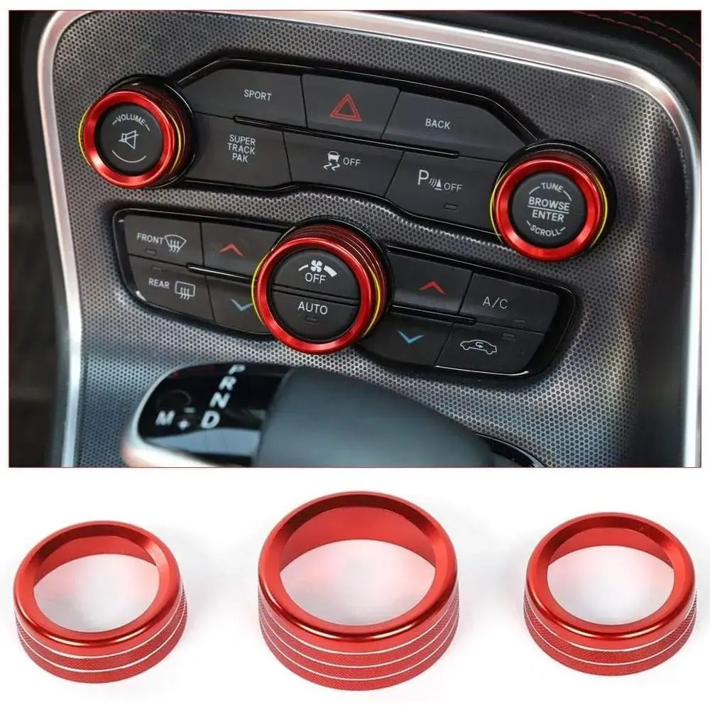 Air Conditioner Switch CD Button Knob for Dodge Challenger 2015-2024 Charger Chrysler 300 300s 2015-2019, for Ram 2013-2018