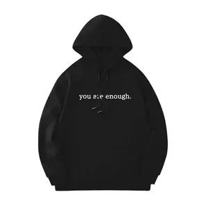 Men's Knit Letter Print Baggy Hoodie Sweatshirt - Menswear Top, Long Sleeves, Thick Fabric, Kangaroo Pocket, Drawstring Pullover for Casual Spring, Fall Matching Daily Look