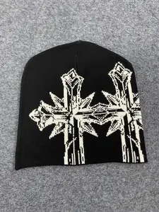 New winter warm ear protection knitted hat wool hat street personality pullover cold hat autumn Fitted Hat