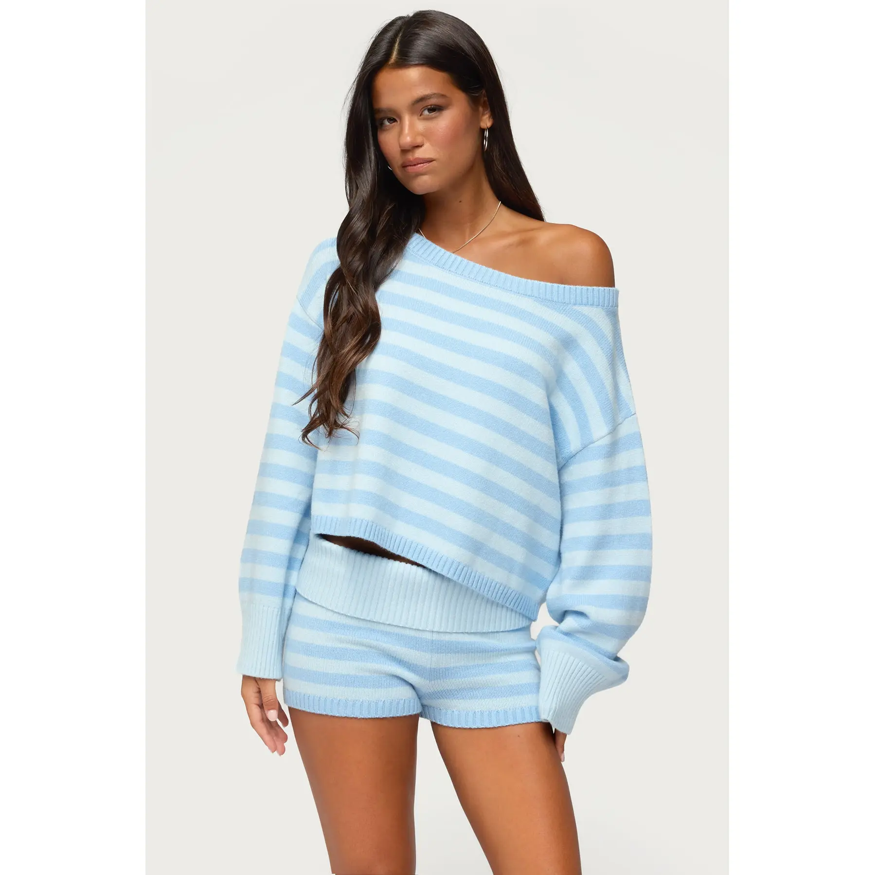 Saphi Striped Oversized Knit Sweater