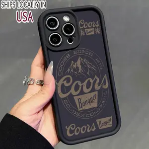 Vintage COORS Letter Pattern Phone Case, Decorative Phone Protector Cover, Phone Accessories Compatible with iPhone 11 12 13 14 15 Pro Max, Casing