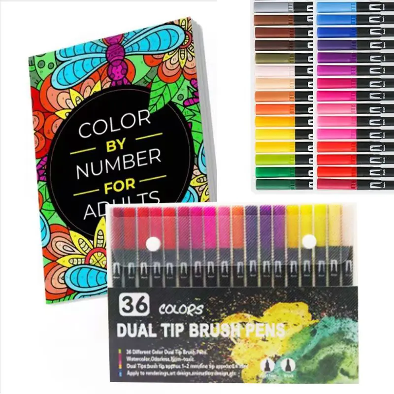 Color by Number for Adults 2026 Edition Watercolor Coloring Book with 75 Flower Animal Mandala & Nature Designs for Stress Relief Therapy Art Crafts Durable Drawing Pad Art Markers Pen,Back-to-School Paint by Numbers Book,Summervibes