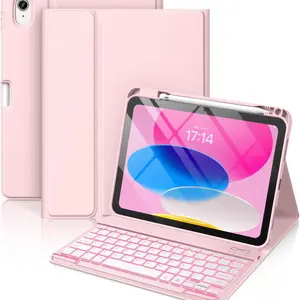 Wireless Backlit Keyboard Protective Case Cover Tablet Casing for iPad 10th Generation 2022 & A16 11th Generation 2025(10.9/11 inch) Tablet, Soft Shell Design, Accessories, Protection
