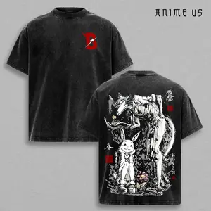 Legoshi Haru Beastars Graphic T Shirt, Anthropomorphic Wolf Anime Tee, Manga Japanese Style Shirt, Acid Washed Oversized Tee, Streetwear Anime Outfit Men Women