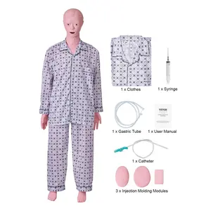 VEVOR Nursing Training Manikin, Male Life Size Demonstration Human Manikin for Nursing Training, Multifunctional Education Teaching Model Supplies, PVC Anatomical Mannequin Body Care Simulator Model