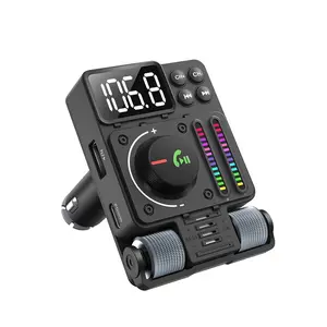 Car Bluetooth Adapter FM Transmitter Charger 30W Dual PD Fast Charging Bluetooth 5.3 Handsfree Device