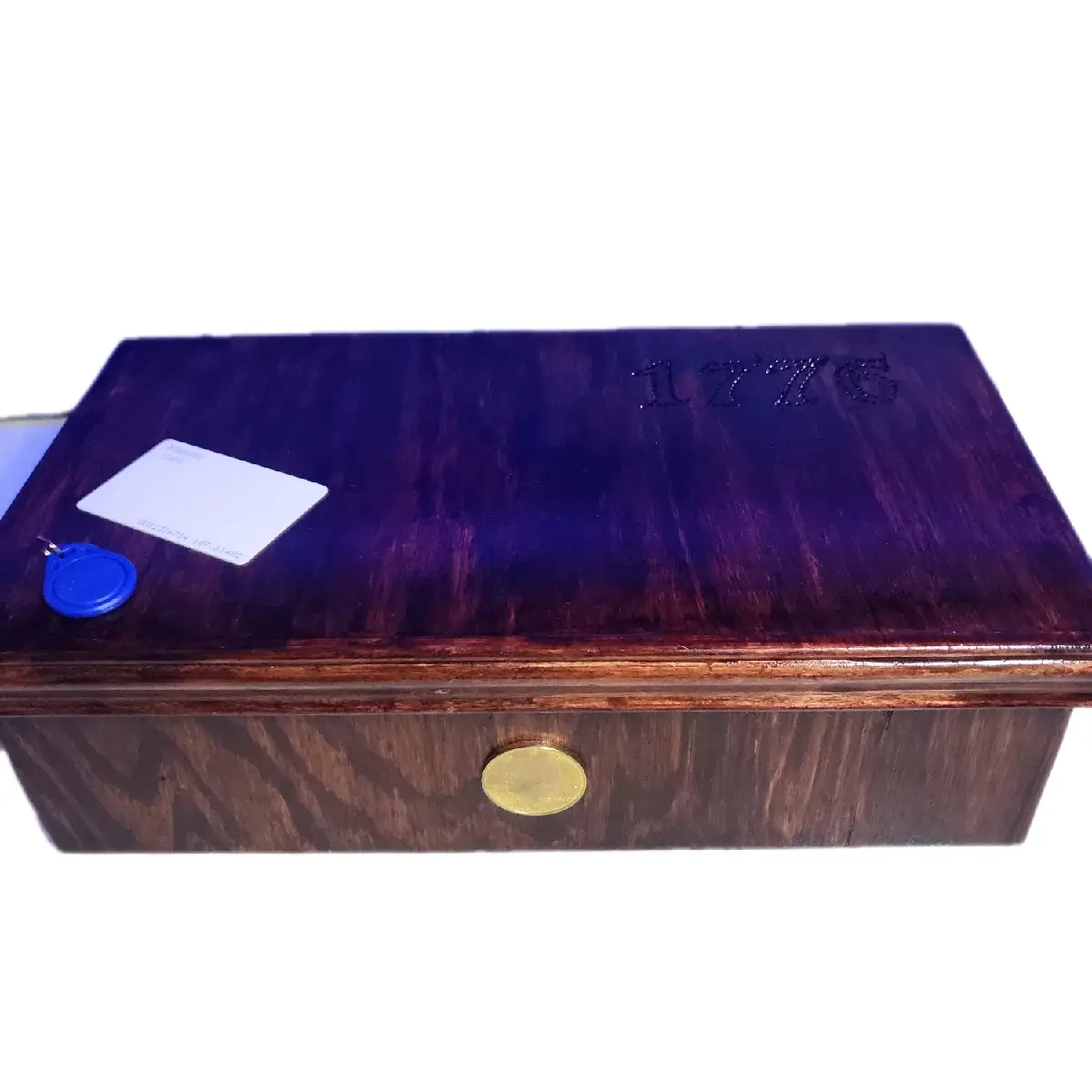 "TRUMP 1776" EDITION CUSTOM WOODEN LOCKBOX/CENTERPIECE. BY MILESTONES Organiser Decor Room Gift Ornaments