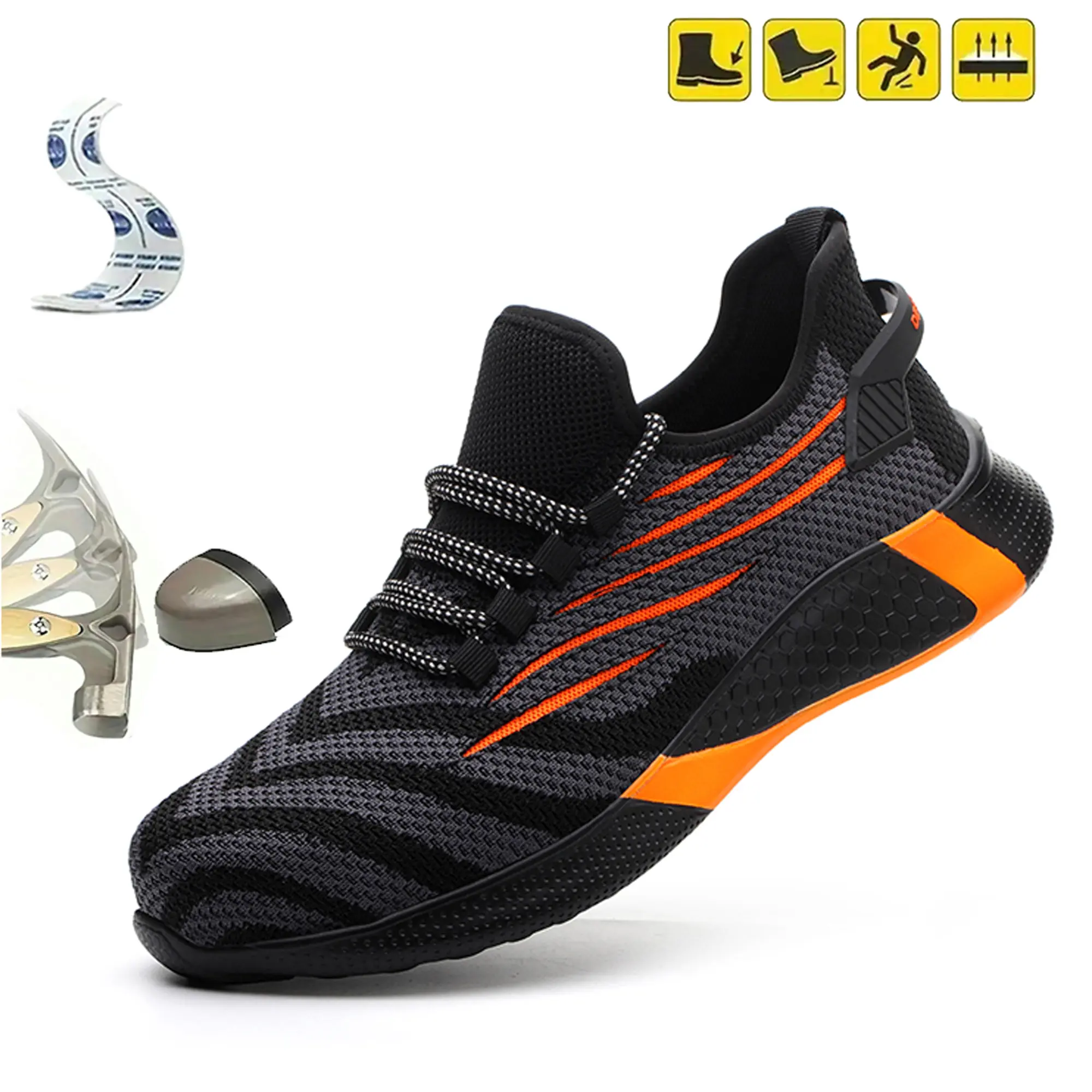 Labor insurance shoes are breathable and light in summer, deodorant steel baotou, smash-proof and puncture-proof, safety shoes, soft soles, work shoes