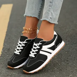 Women's Vintage Running Shoes Suede Leather Comfortable Walking Sneakers Indoor Outdoor Shoes for Daily Wear