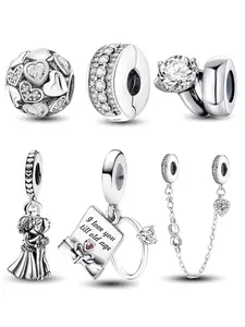 Heart & Letter Design Charms, Fashionable DIY Jewelry Accessories for Women & Girls, Trendy All-match & Exquisite DIY With Charms Jewelry for Birthday Gift